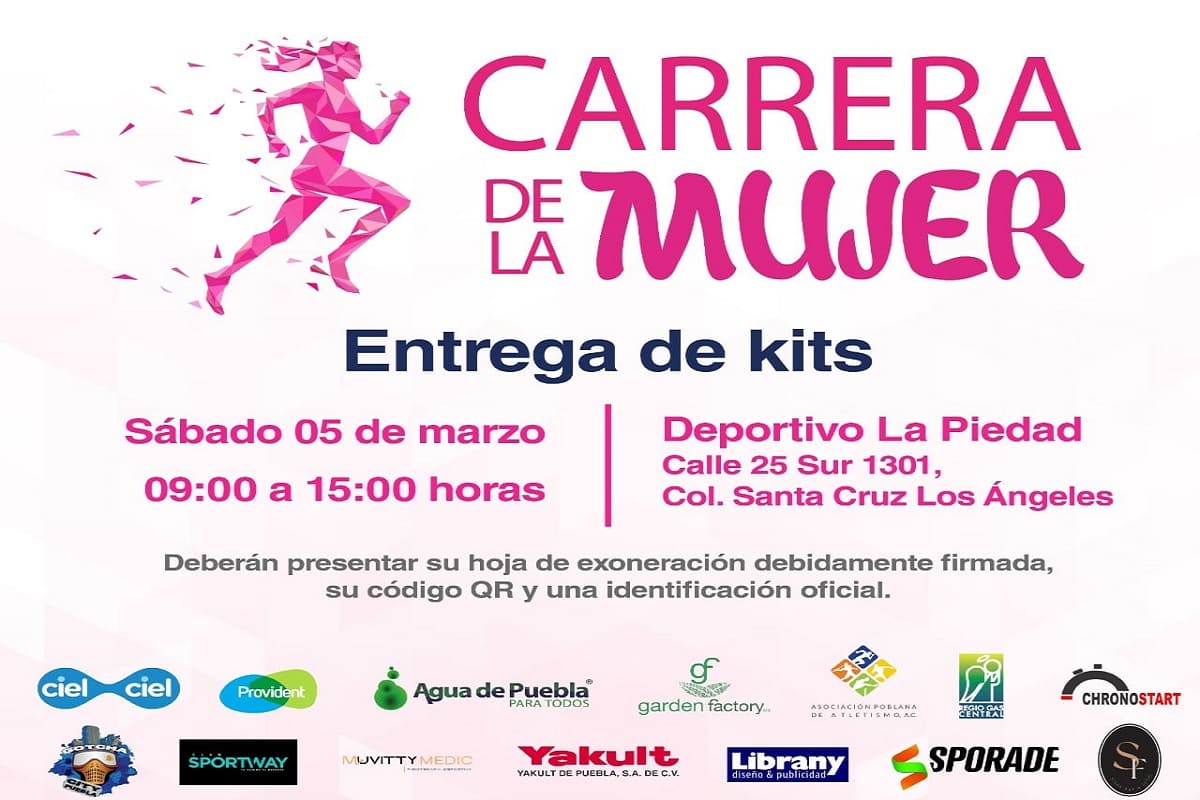 "Carrera de la Mujer 2022": Participarán 2 mil 050 1 carrera de la mujer marzo 6 puebla 1