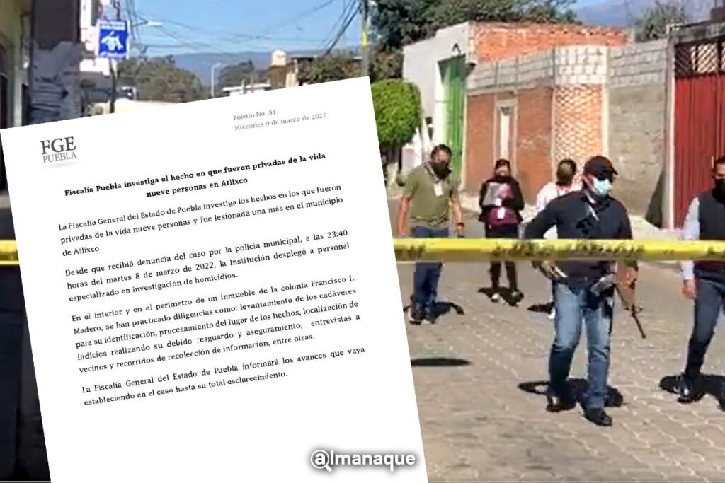 fiscalia investiga Atlixco 9 muertos
