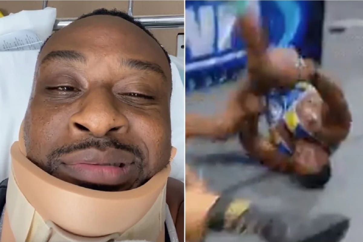 VIDEO: Luchador Big E se rompe el cuello en plena función de la WWE 3 luchador se rompe el cuello 1