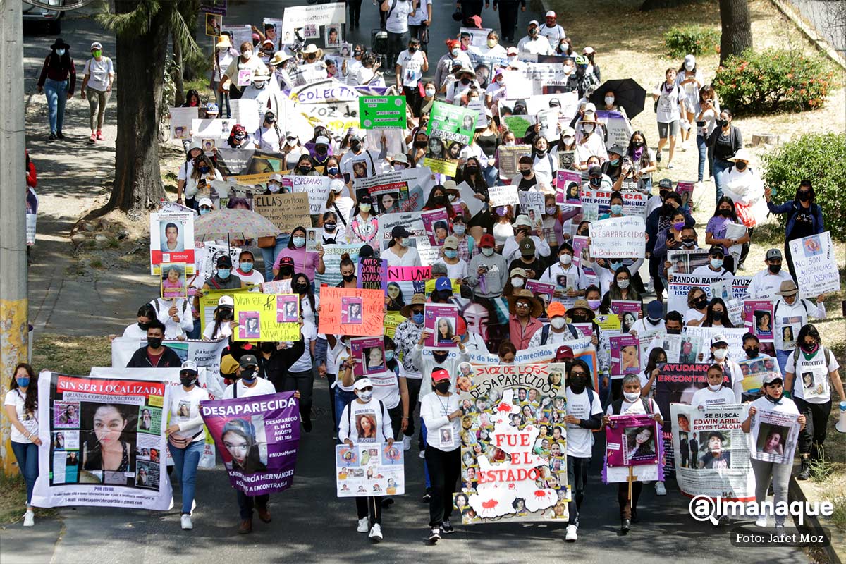 8M: Marchan familiares de desaparecidos y exigen castigo a responsables en Puebla 16 marcha voz de los desaparecidos 8m 1