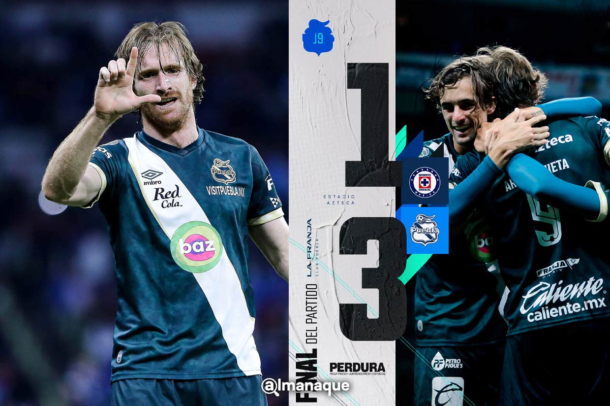 Puebla conquista el Azteca: La Larcamoneta vence 3-1 al Cruz Azul (Goles) 2 portada pueba cruz azul
