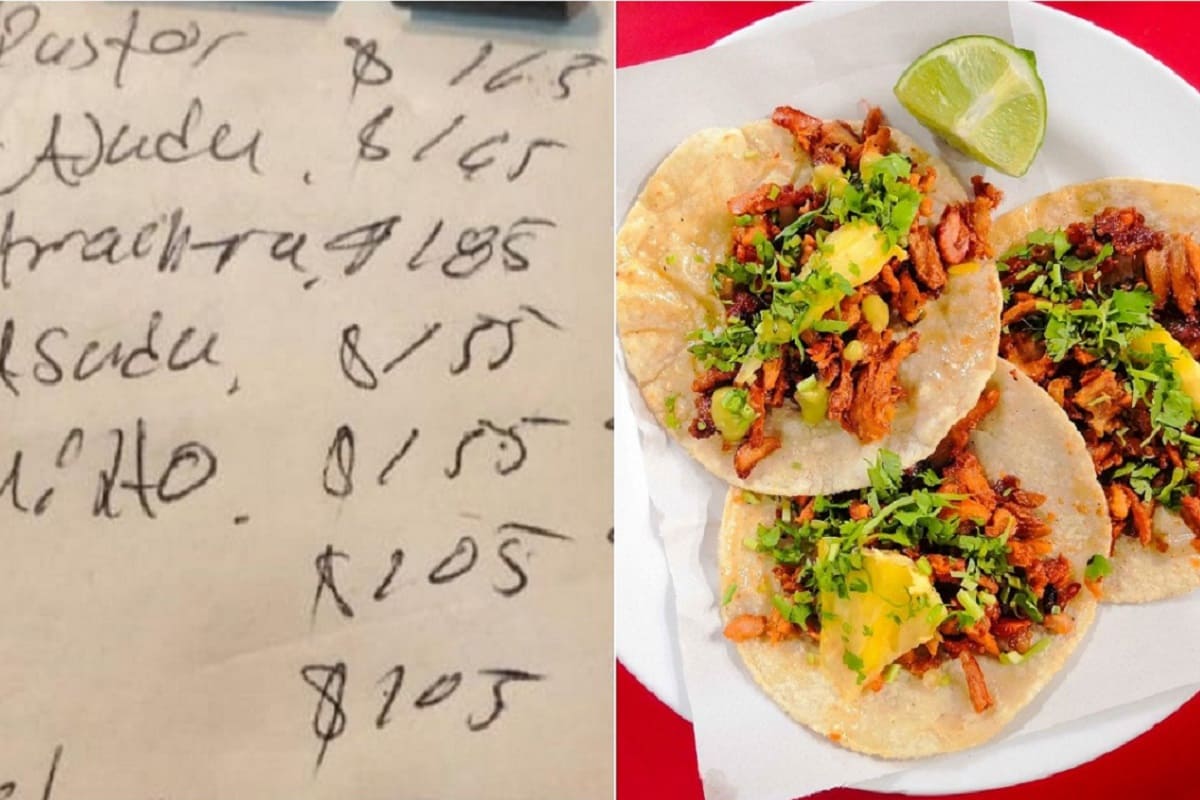 ¡Carísimos por cierto! Hombre come tacos en Feria de Irapuato y paga más de mil pesos 5 tacos caros feria. 1
