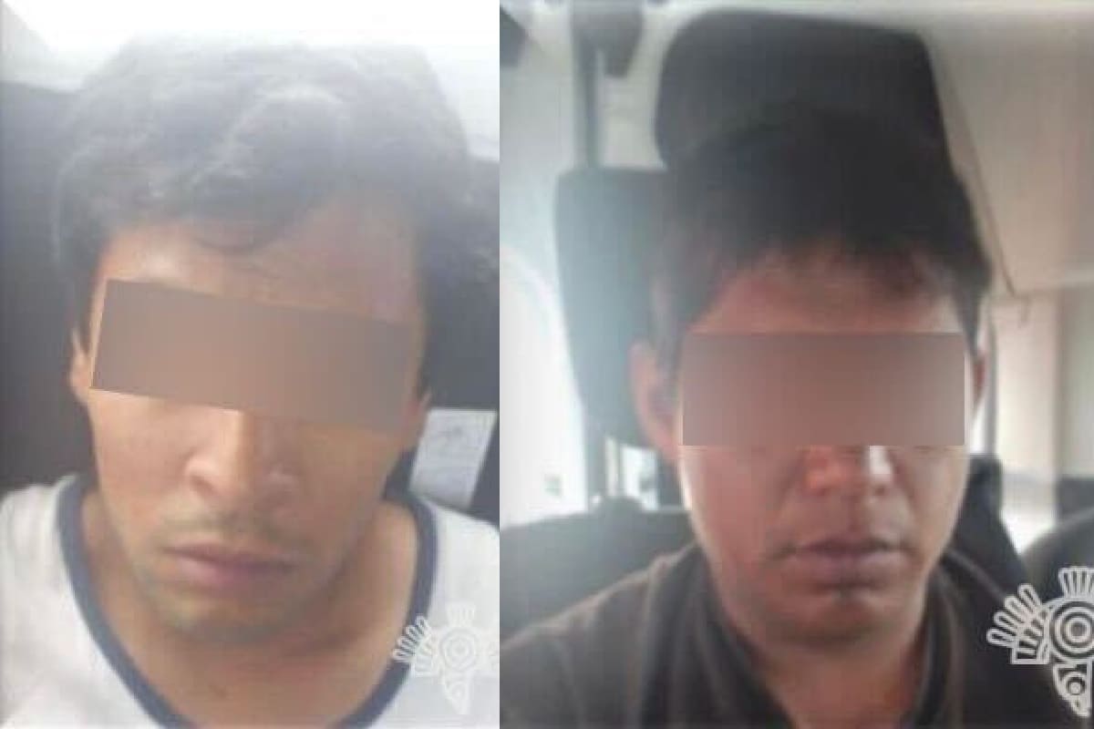 En Huejotzingo, Policía Estatal detiene a dos personas en posesión de aparente cristal 2 Huejotzingo 1