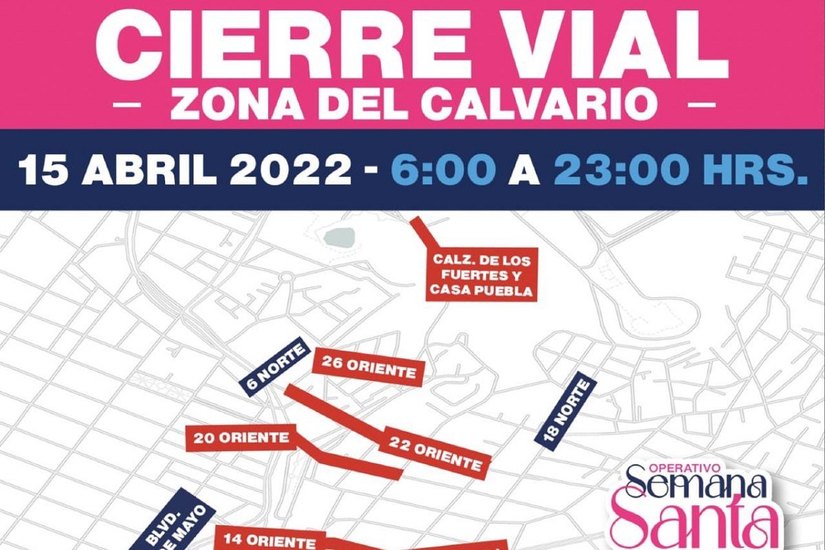 cierre vial semana santa