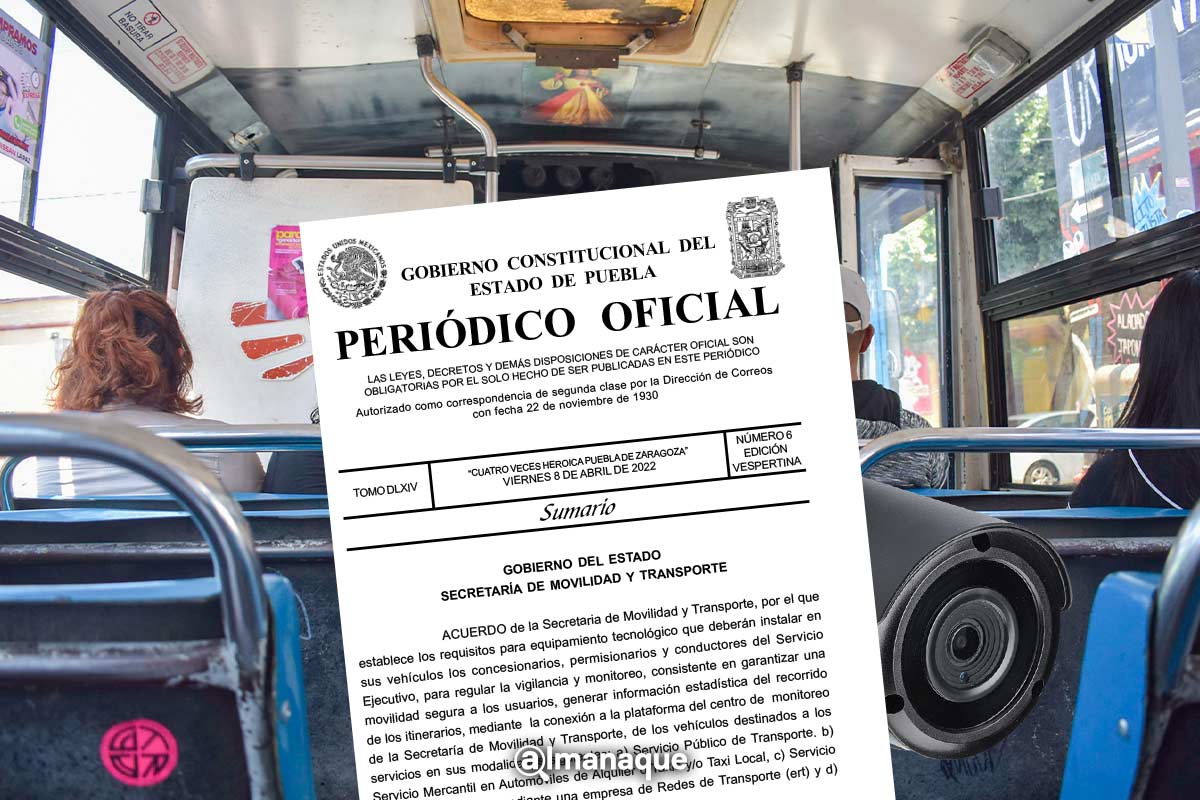 Publican acuerdo para que transporte público de Puebla instale cámaras y GPS 3 portada camaras de seguridad transporte