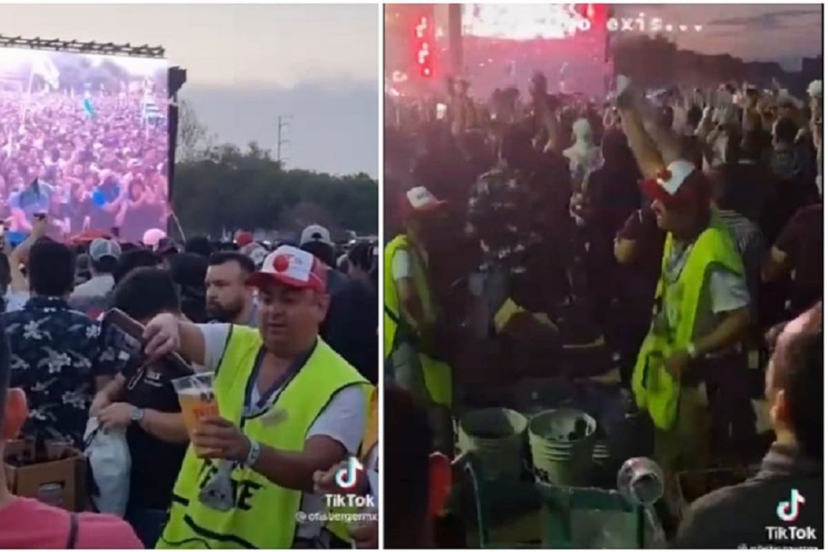 Los Caligaris buscan a vendedor de cerveza que cantó durante concierto y se hizo viral 4 vendedor de cerveza 1
