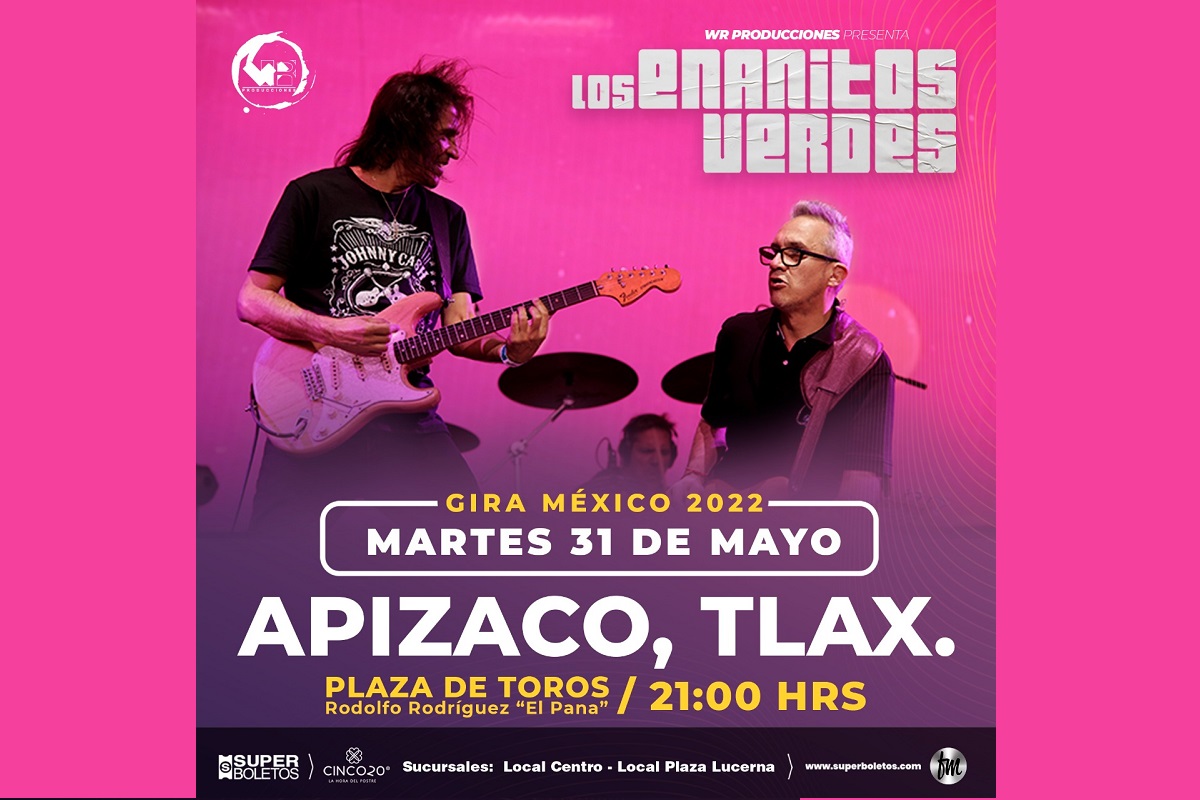 Los Enanitos Verdes ofrecerán un concierto el 31 mayo en Tlaxcala 3 ENANITOS VERDES TLAXCALA CUADRADO