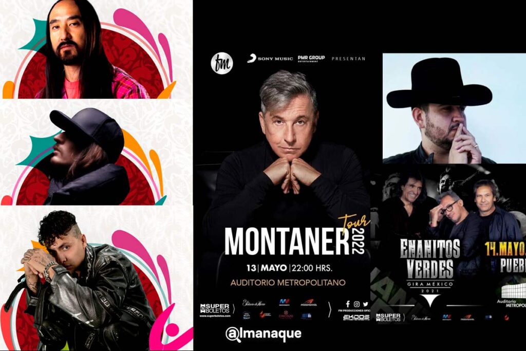 Estos son los conciertos que habra en Puebla del 10 al 15 de mayo