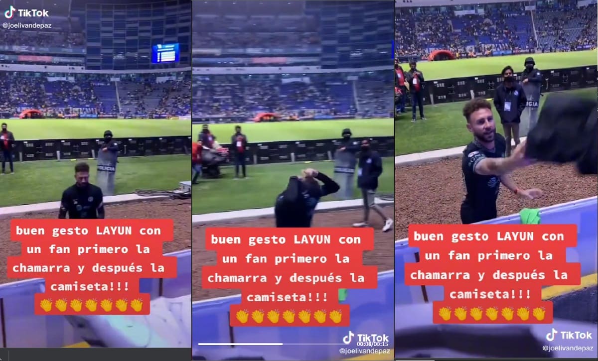 VIDEO: Miguel Layún regaló chamarra a aficionada poblana en el Cuauhtémoc 2 Miguel Layyun Puebla