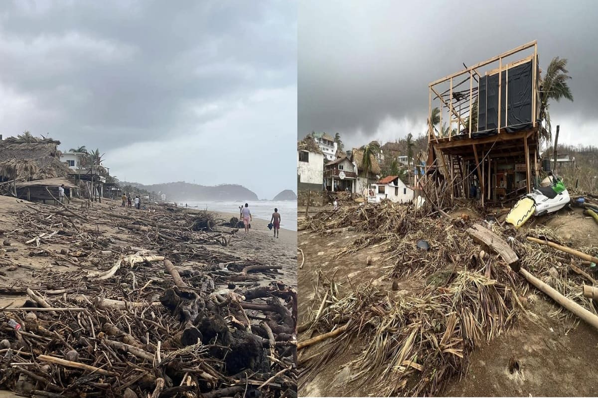 Zipolite y Mazunte destruidos por Agatha 1