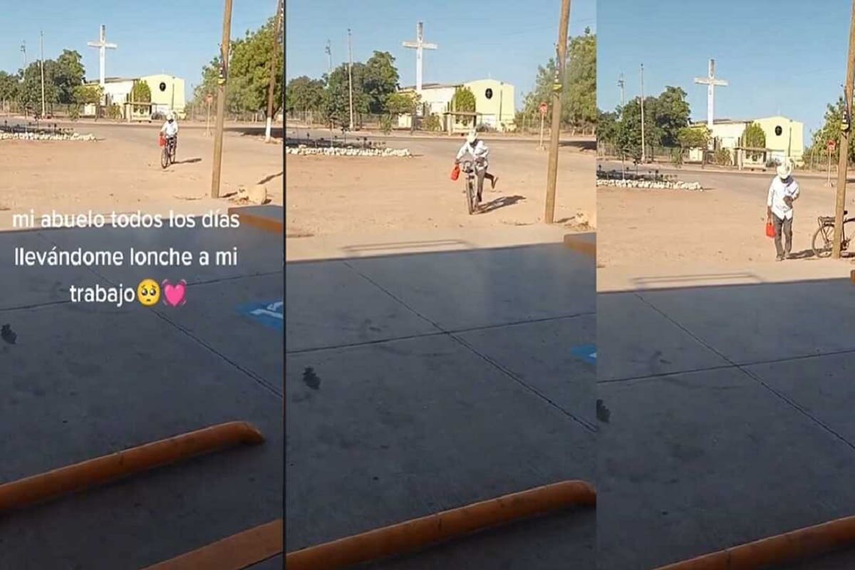 abuelito lleva comida a su nieta 1