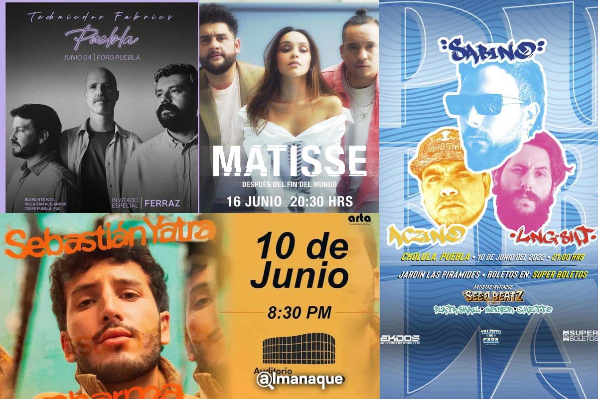 ¡Aparta las fechas! Este es el calendario de conciertos de junio en Puebla 6 conciertos en Puebla julio 2021