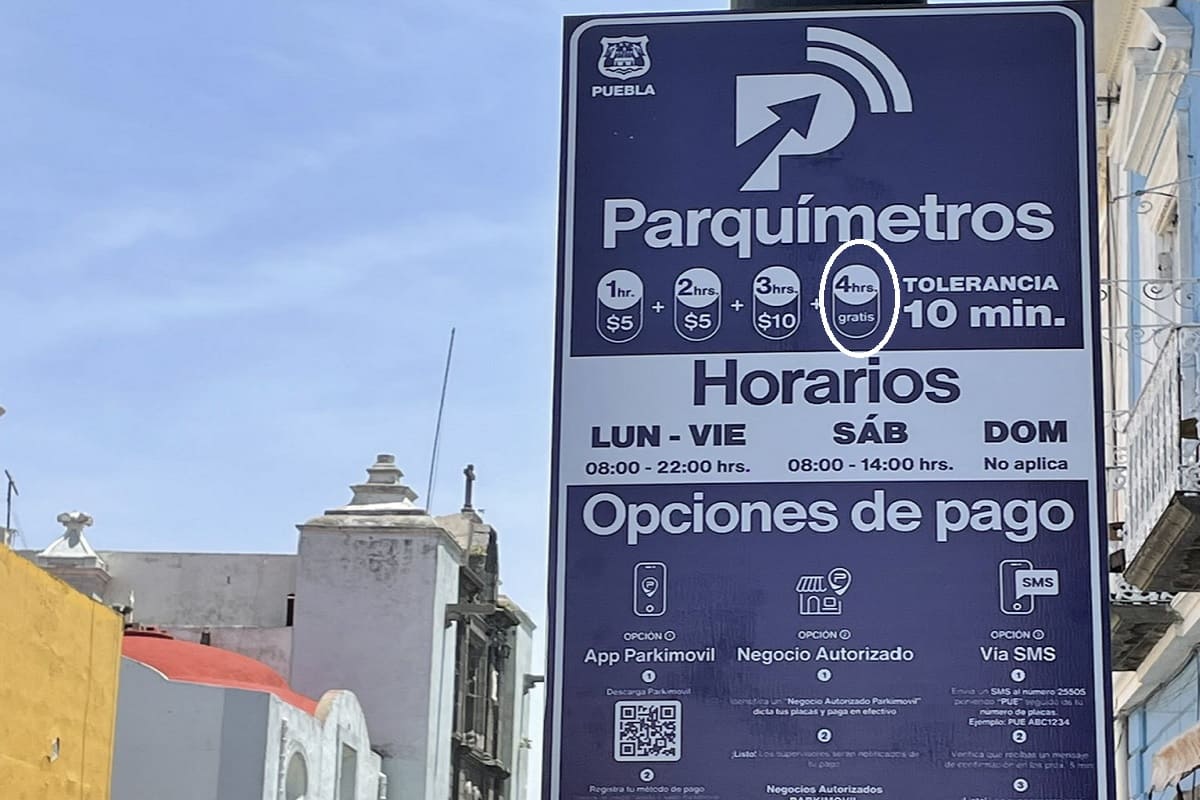 cuarta hora gratis parquimetros puebla 1