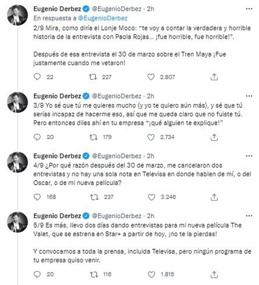 "¡Ya córtale mi chavo!": Eugenio Derbez responde a Emilio Azcárraga sobre veto de Televisa 7 Derbez