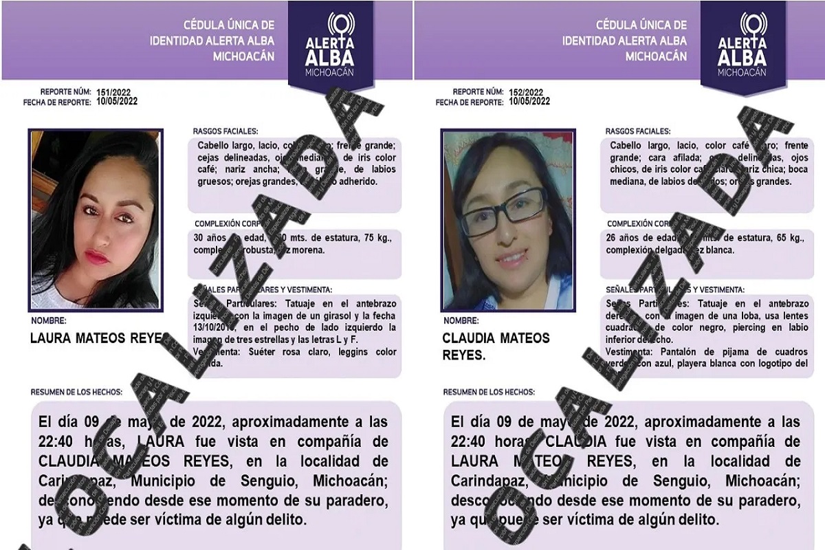 Doble feminicidio: Hallan a hermanas secuestradas en Michoacán muertas en Edomex 2 hermanas mateos reyes