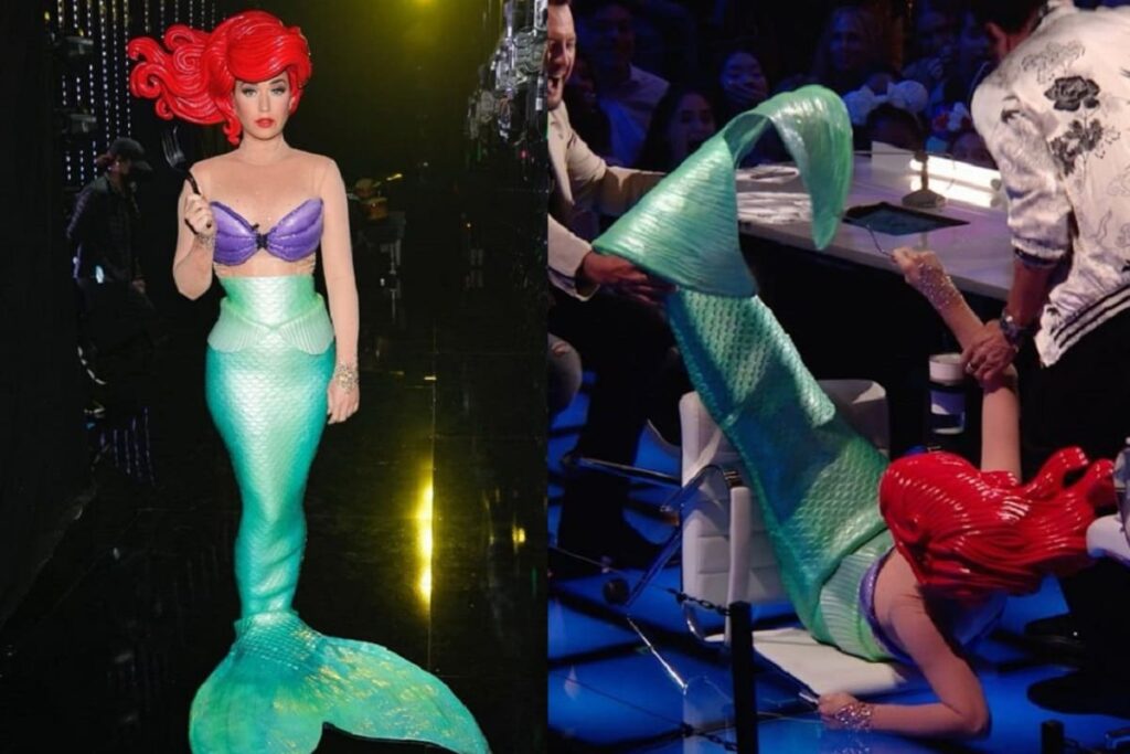 katy perry cae vestida sirenita 1