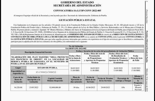 mega proyecto de san francisco