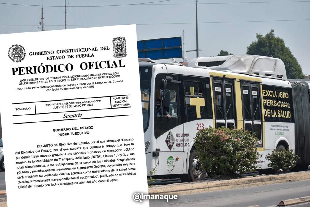 ruta gratis personal de salud puebla