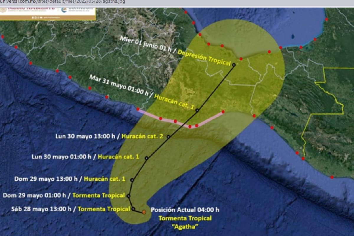 Agatha, la primera tormenta tropical formada en el Pacífico 4 tormenta tropical agatha 1