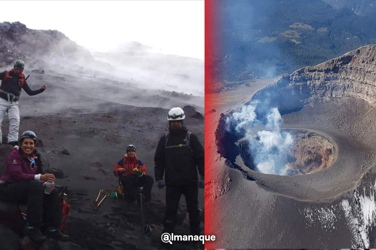 alpinistas volcan popocatepetl crater