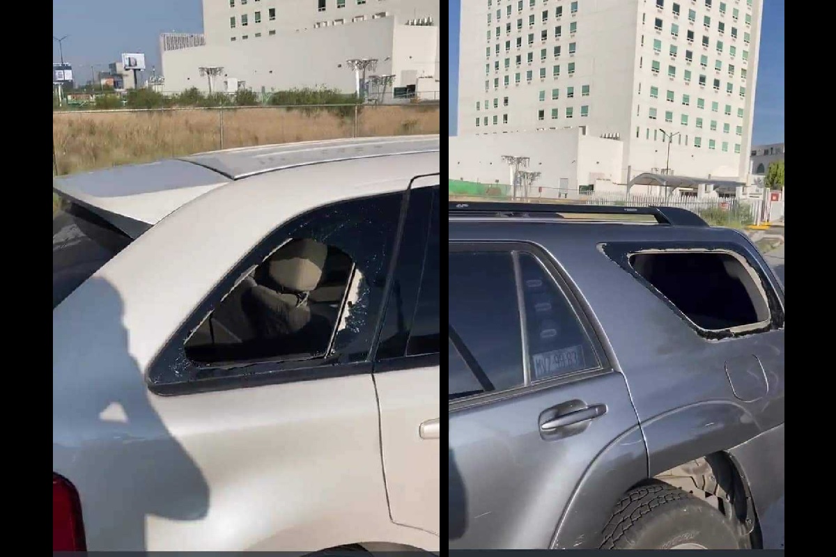 Dan "cristalazos" a autos de participantes de la Simi Carrera atrás del CIS de Angelópolis 2 autos
