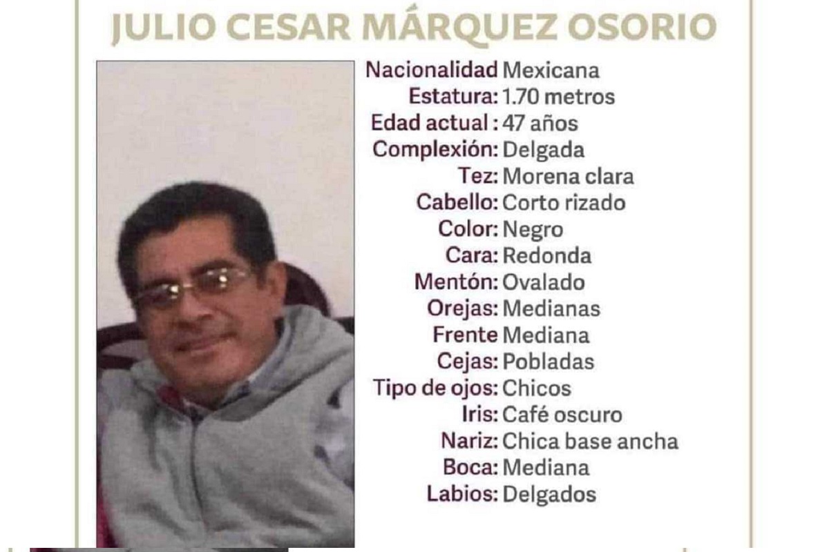 Después de un mes, identifican cadáver de Julio César Márquez desaparecido en Puebla 3 desaparecido