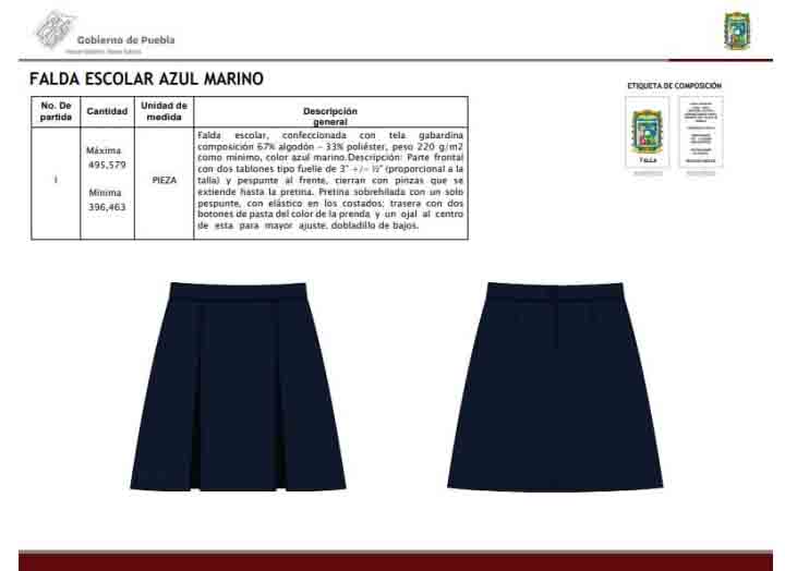 falda ciclo escolar 2022 2023