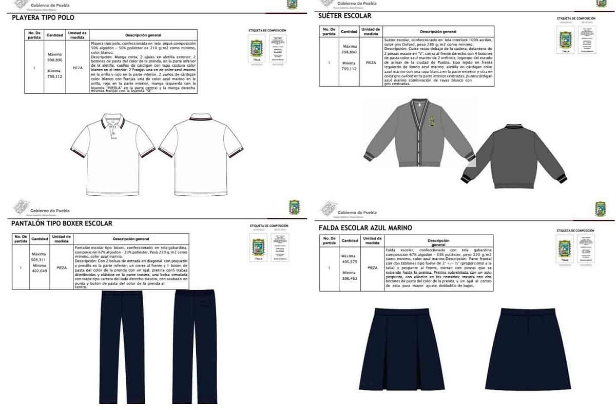 Gobierno de Puebla lanza licitación para la compra de uniformes y zapatos para el ciclo escolar 2022-2023 6 licitacion uniformes 1