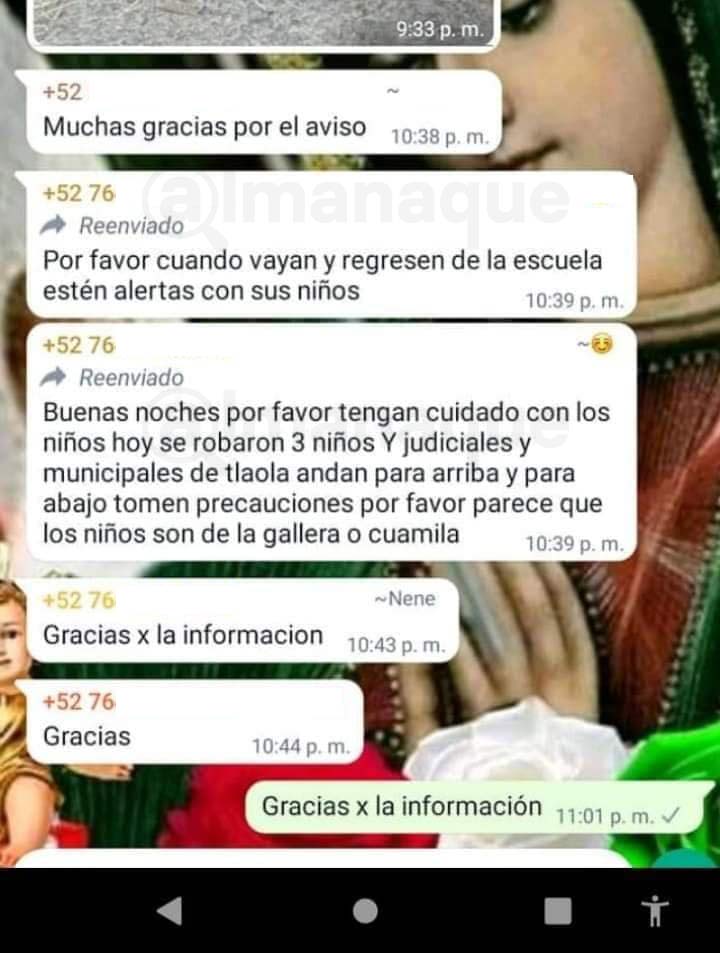 mensaje de whats linchado