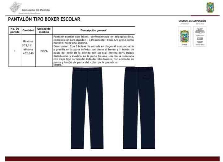 pantalones ciclo escolar 2022 2023