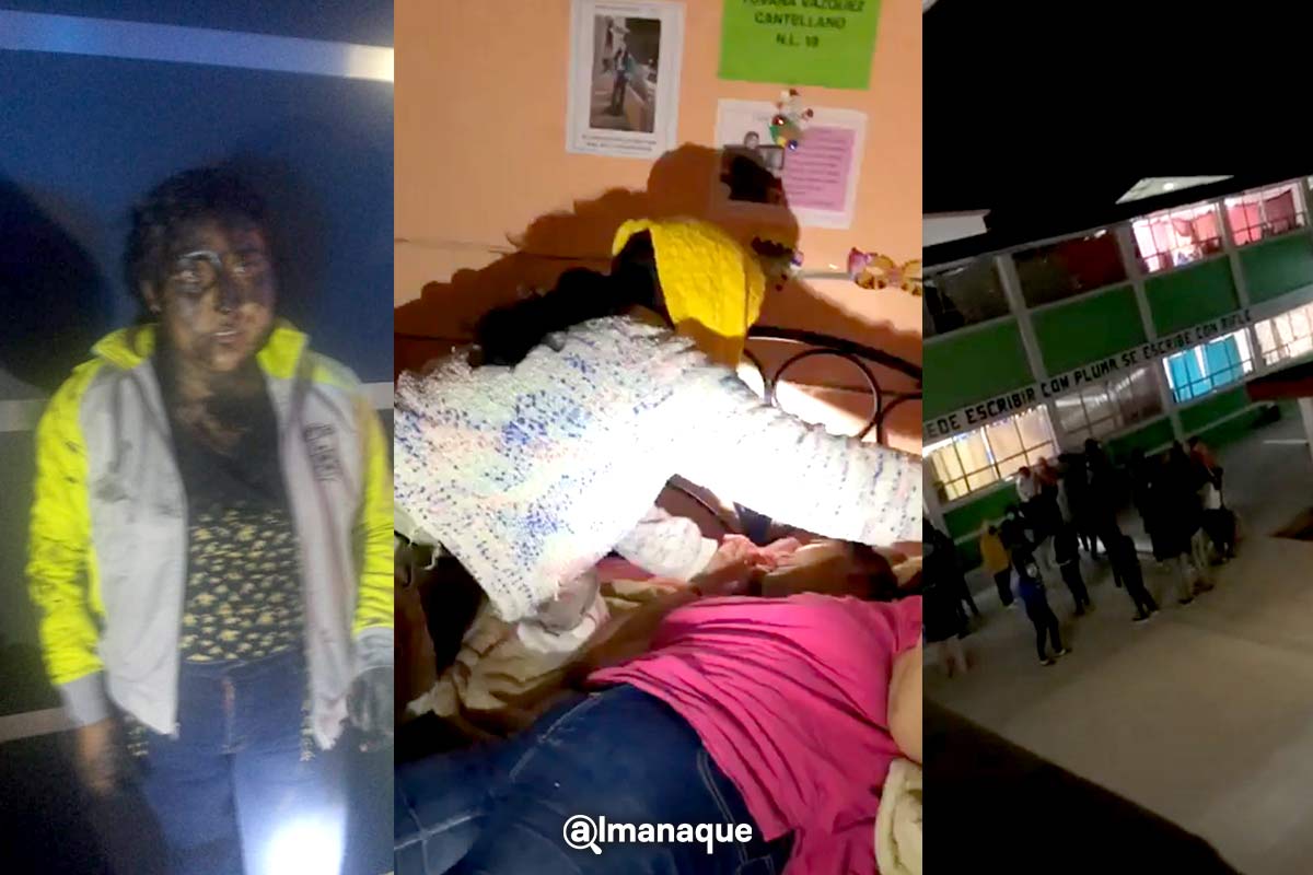 FOTOS: Agreden a alumnas de la Normal de Tételes por negarse a marchar en Puebla 6 portada normal de teteles fotos