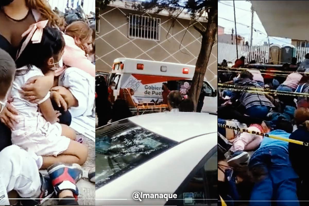 videos vacunacion Puebla tiroteo balacera