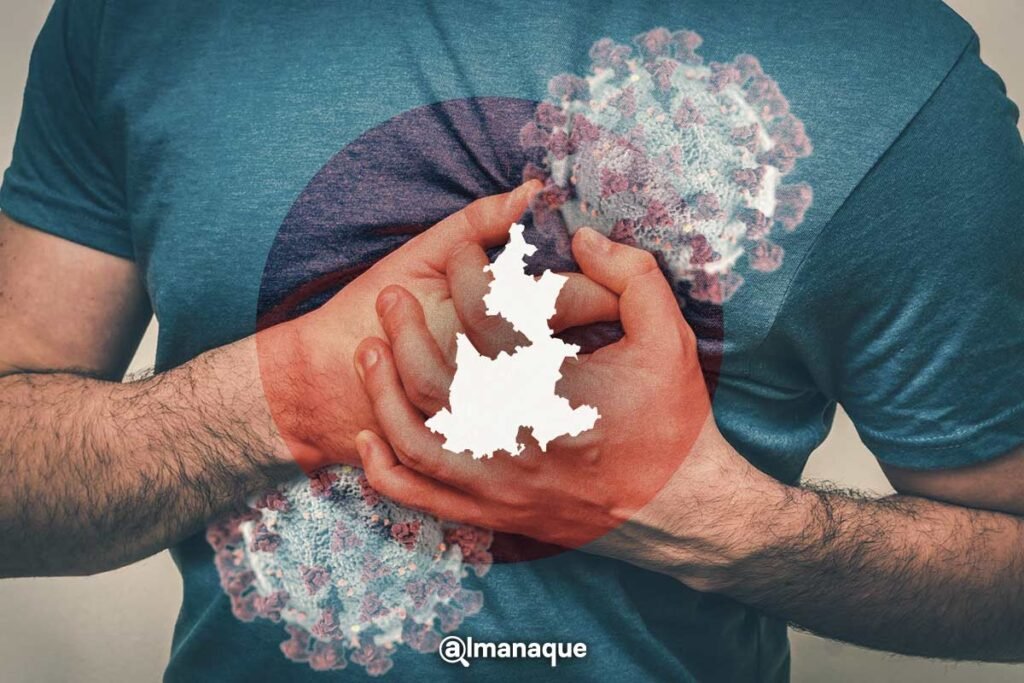 Enfermedades del corazon y COVID causas de muerte en Puebla