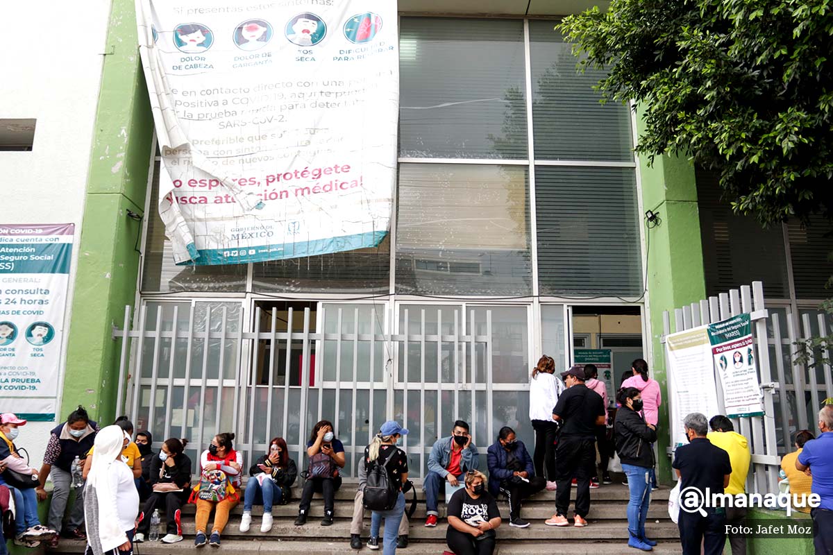Quinta ola: Filas de hasta 100 personas en unidades del IMSS para pruebas COVID en Puebla 7 IMSS area respiratoria COVID Puebla 4