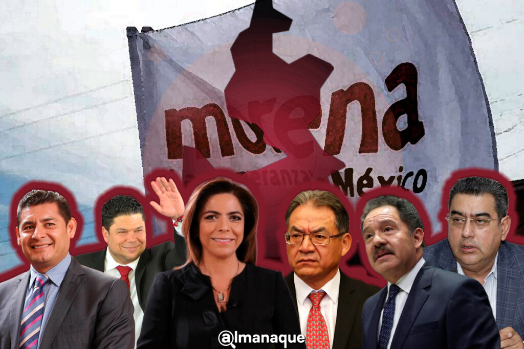 Aspirantes de Morena a la gubernatura de Puebla en 2024