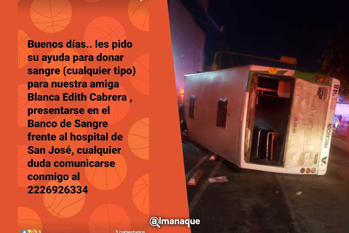 blanca edith cabrera accidente ruta azteca sangre