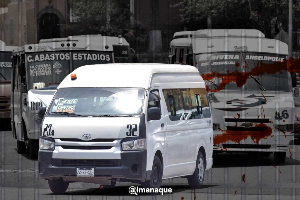 castigo que reciben los choferes del transporte publico en Puebla