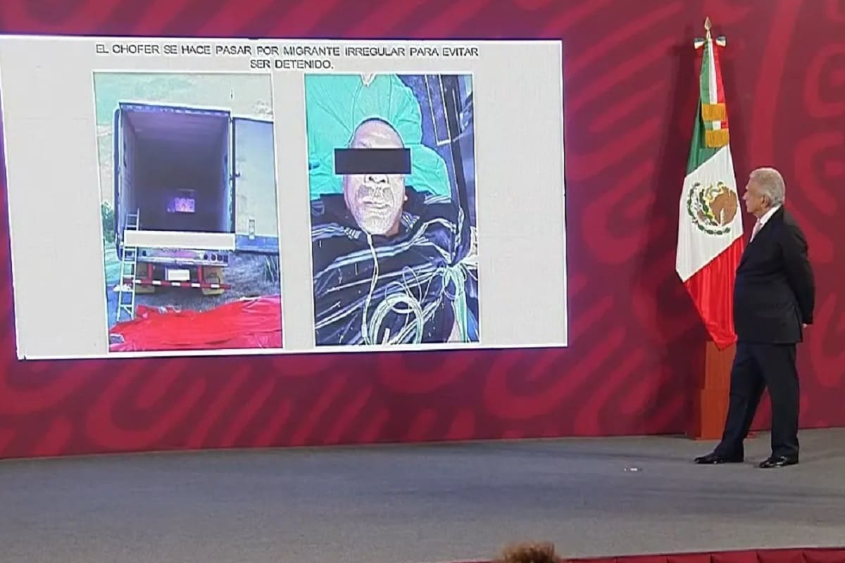 chofer del trailer con migrantes en Texas 1