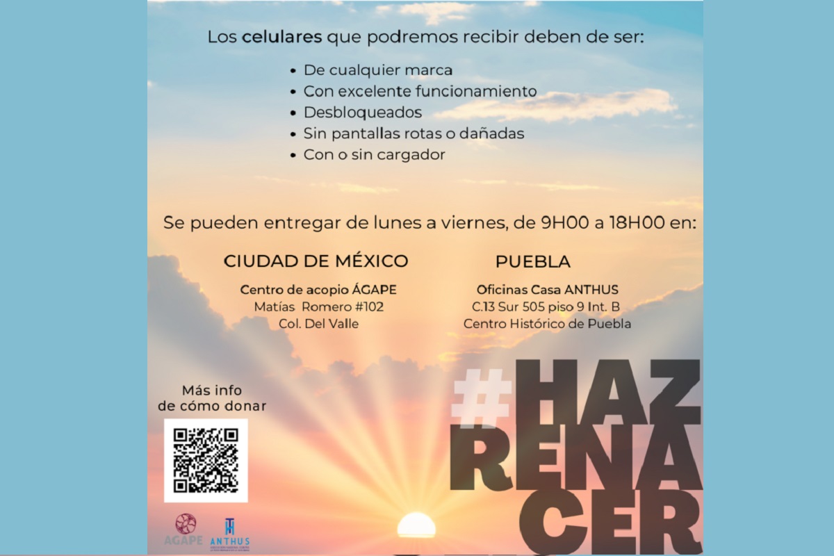 Lanzan campaña #HazRenacer para recolectar celulares para víctimas de trata en Puebla 3 hazrenacer