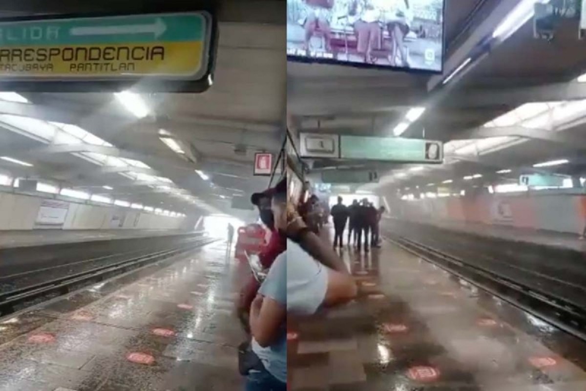 VIDEO: Lluvia dentro de la Línea 4 del Metro sorprende a usuarios 2 linea 4