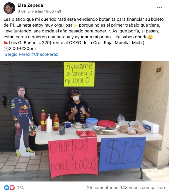 matias fan checo perez gran premio de