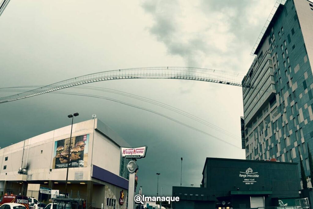 puente de cristal de Plaza Palmas Portada