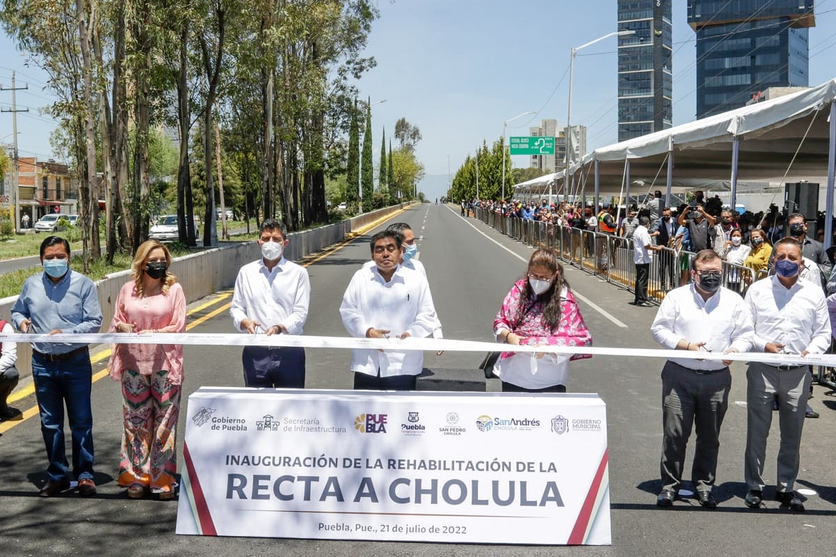 Con inversión de 47 millones de pesos, Barbosa inaugura remodelación de la Recta a Cholula 3 recta cholula 1