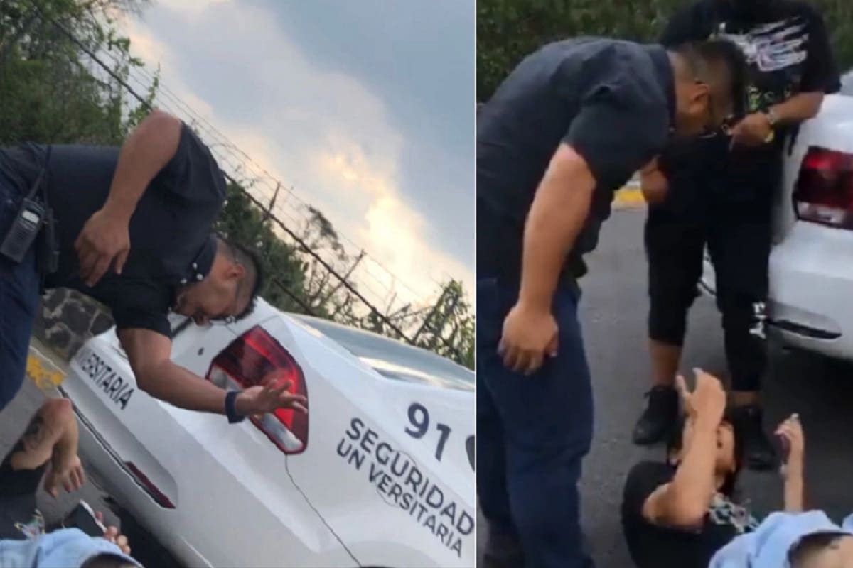 Suspenden a guardia de seguridad de la UNAM tras agredir a alumno 4 unam 1 1