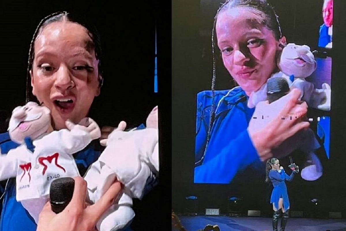 Poblanos fabrican los peluches del Dr. Simi que fans lanzan a los artistas en conciertos 4 Dr. Simi Rosalia 1