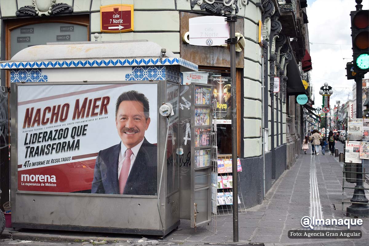 FOTOS: Tapiza Nacho Mier centro de Puebla para promocionarse rumbo al 2024 5 Ignacio mier publicidad Puebla 4 1