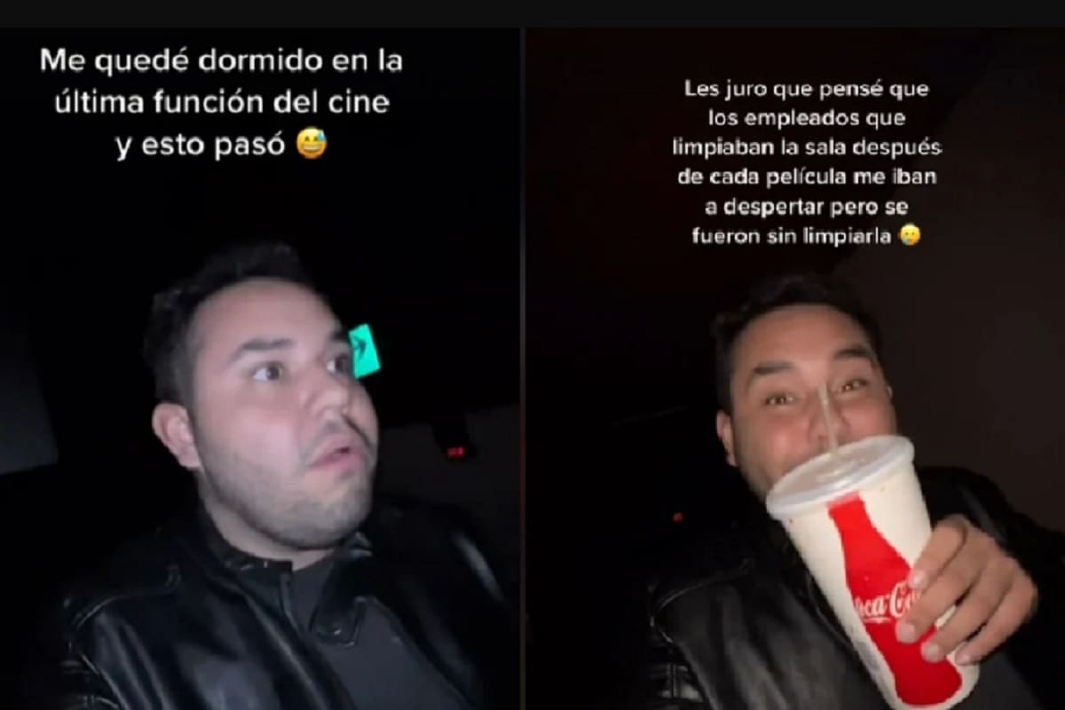 ¡Qué no te pase! Hombre se queda dormido en el cine y lo dejan encerrado 4 dormido en el cine 1
