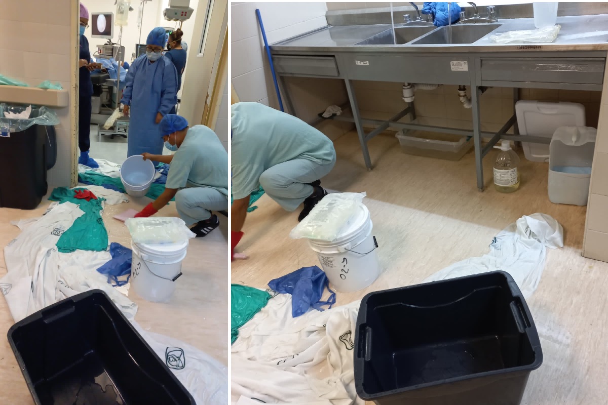 Una más del IMSS La Margarita: se rompe desagüe de quirófano 2 la margaritaa