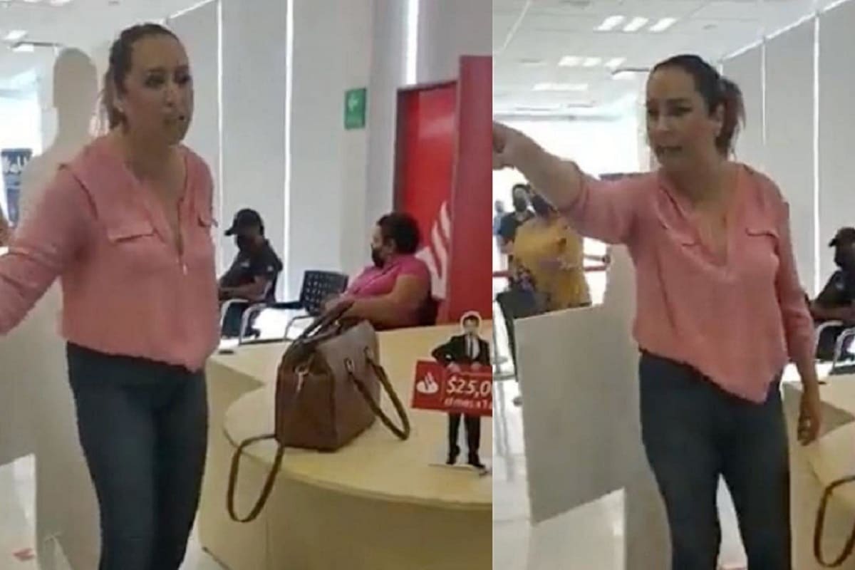 #LadyDEA: Mujer agrede a empleados y clientes de un banco, asegura que pertenece a la DEA 4 ladydea 1