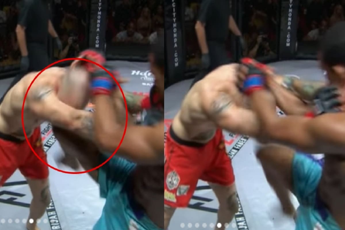 VIDEO FUERTE: Así quedó la nariz del pelador de MMA, Blake Perry, al recibir un brutal golpe 2 peleador nariz rota 1